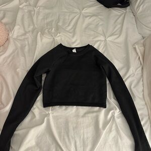 Aerie size 4 waffle “Offline” cropped long sleeve